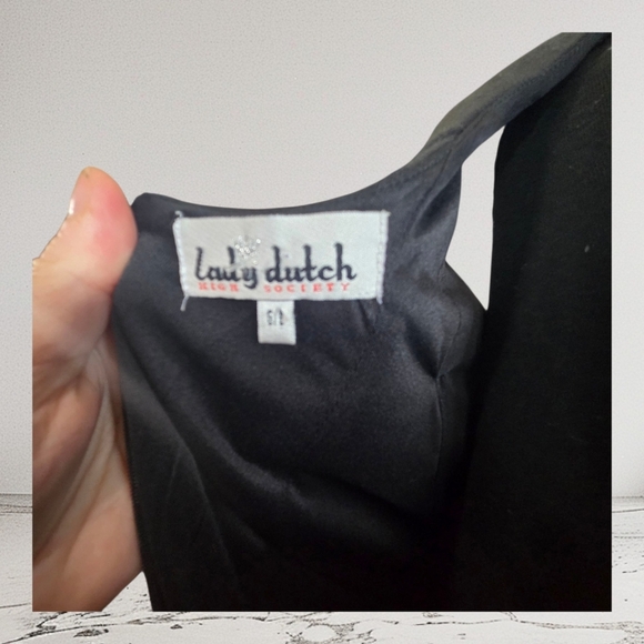 Lady Dutch Chic Black Sequin Mini Dress Size L - Picture 4 of 5